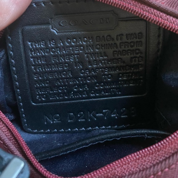 Small Burgundy Coach Purse - Picture 2 of 4